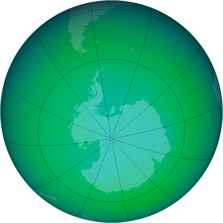 2003-December monthly mean Antarctic ozone
